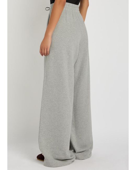 Dries Van Noten Gray Hadium Pleated Wide-Leg Cotton Sweatpants