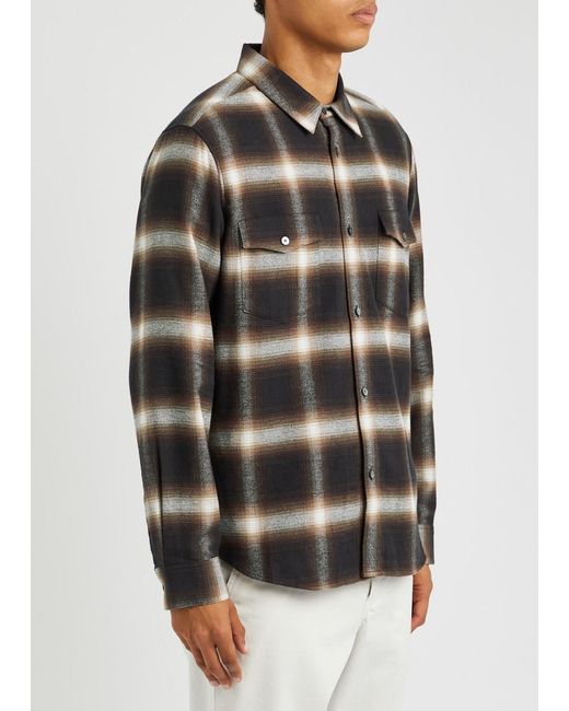 FRAME Black Checked Cotton Shirt for men