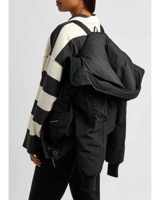 Canada Goose Black Chilliwack Hooded Shell Bomber Jacket