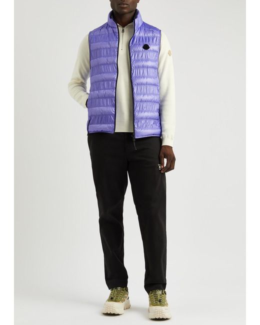 Moncler Purple Lautaret Quilted Shell Gilet for men