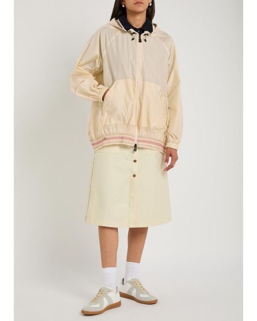 Moncler Natural Samedans Smocked Shell Jacket