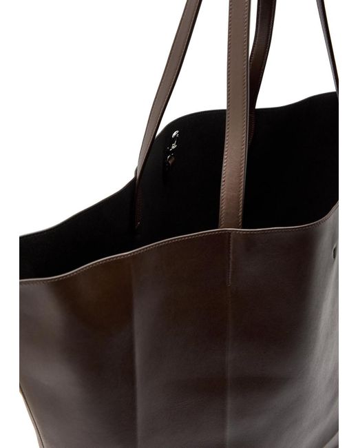 Totême Brown Roam Leather Tote
