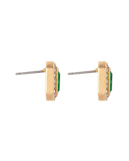Susan Caplan Green 1980S Vintage Christian Dior Faux Emerald Earrings