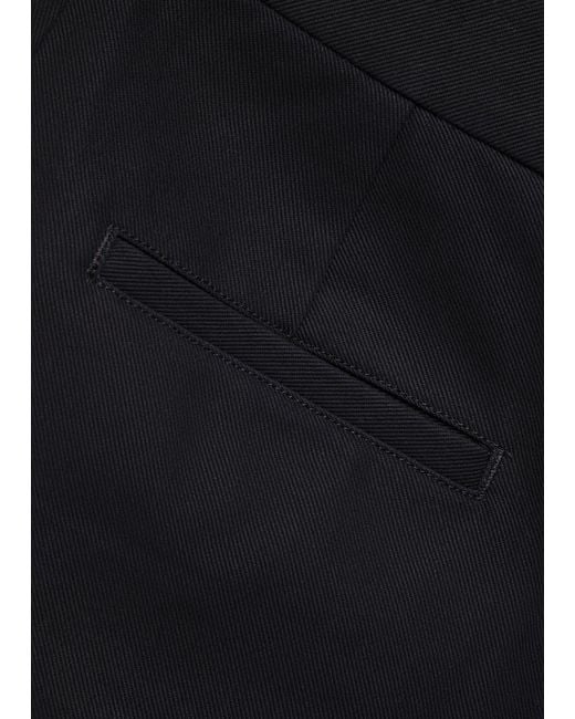 Maria McManus Blue Flared-Leg Cotton-Twill Trousers