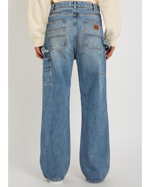 CHERRY LA Blue Carpenter Relaxed Straight-Leg Jeans for men