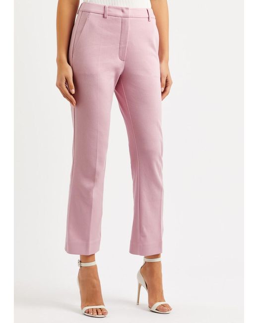 Weekend by Maxmara Pink Basco Cotton-blend Trousers