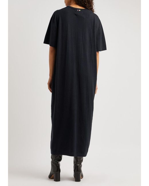 Extreme Cashmere Black N°321 Kris Cotton-blend Midi Dress
