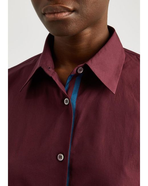 Dries Van Noten Purple Casio Cotton Shirt