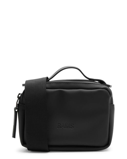 Rains Black Box Micro Rubberised Cross-body Bag