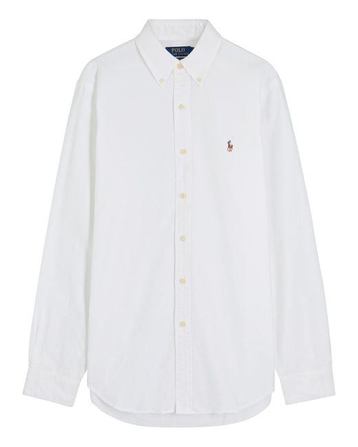 Polo Ralph Lauren White Oxford Cotton Shirt for men