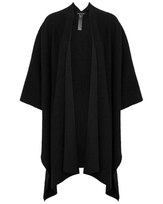 Eileen Fisher Serape Wool Poncho in Black | Lyst