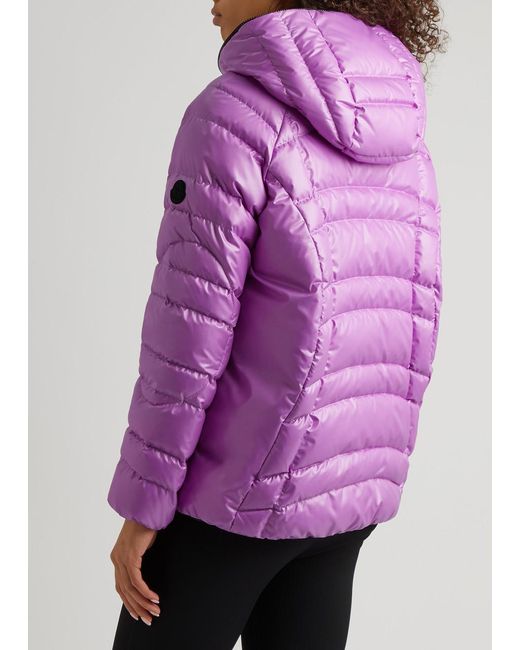 Moncler Purple Narlay Hooded Quilted Shell Jacket