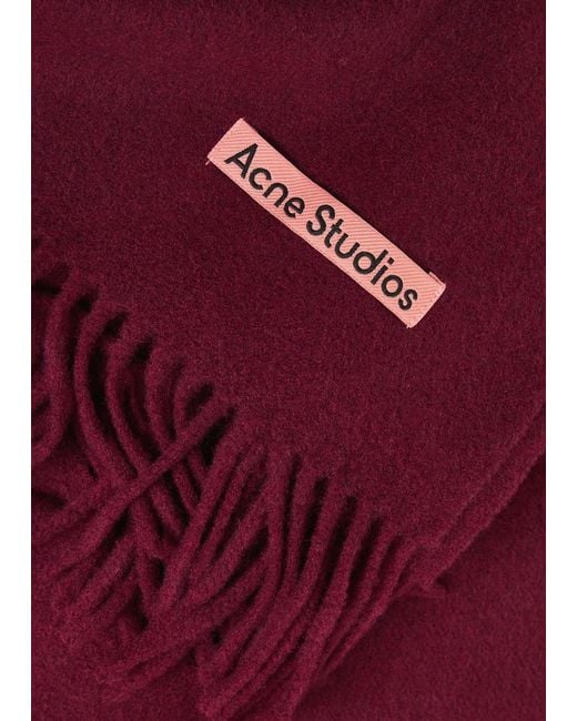 Acne Red Canada Wool Scarf
