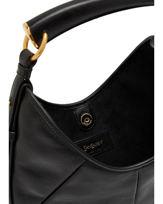 Saint Laurent Black Bo Mombasa Leather Top Handle Bag