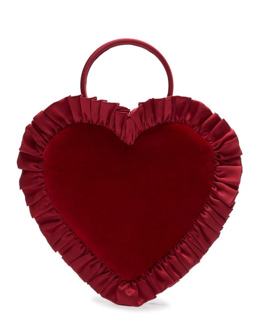 The Vampire's Wife Red The Heartbreaker Velvet Top Handle Bag