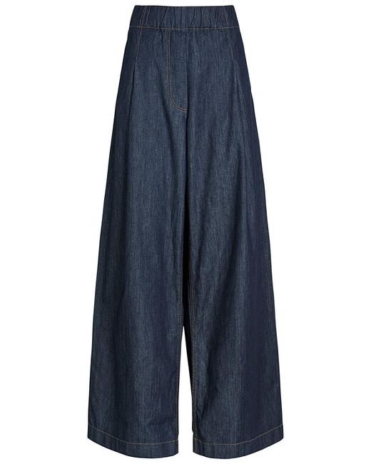 Dries Van Noten Blue Pila Wide-Leg Denim Trousers