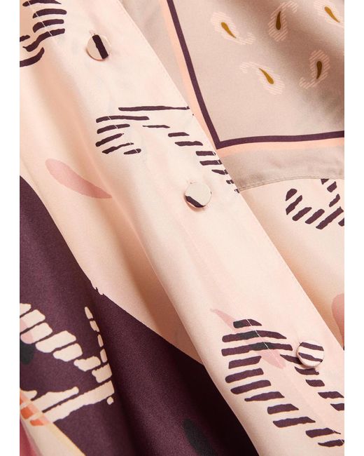 Otzio Pink Cecilia Printed Silk Shirt