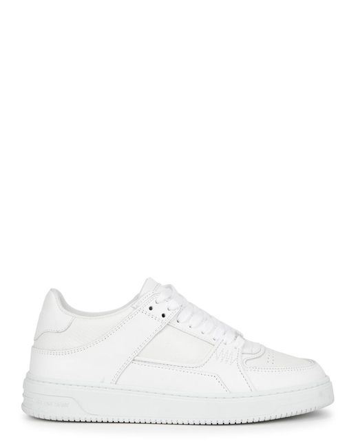 Represent White Apex Panelled Leather Sneakers, Sneakers, , Lace-up for men