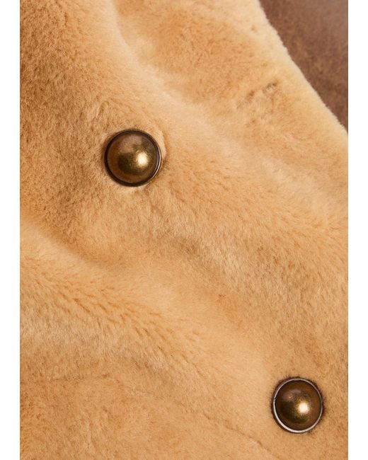 Free People Natural Mari Reversible Faux Fur Coat