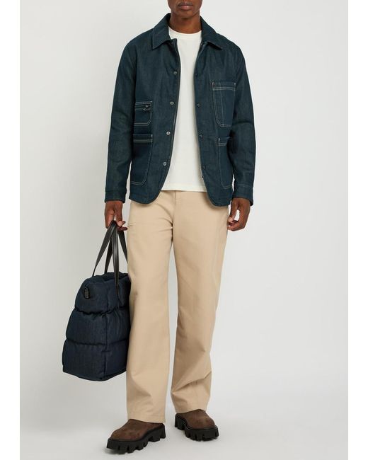 Moncler Blue Haderu Denim Overshirt for men
