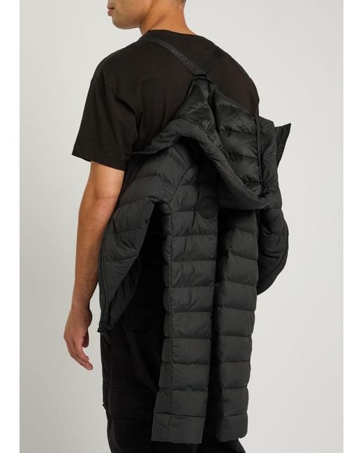 Canada Goose Black Crofton Hooded Enduraluxe Shell Jacket for men
