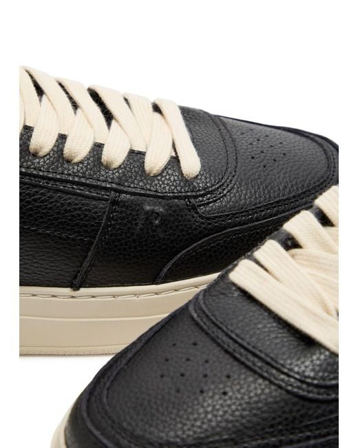 Represent Black Initial Leather Sneakers for men