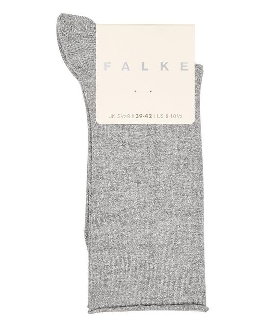Falke Gray Shiny Metallic-Weave Socks