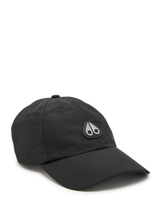 Moose Knuckles Black Logo Shell Cap for men