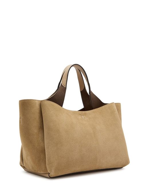 Tod's Brown Suede Top Handle Bag
