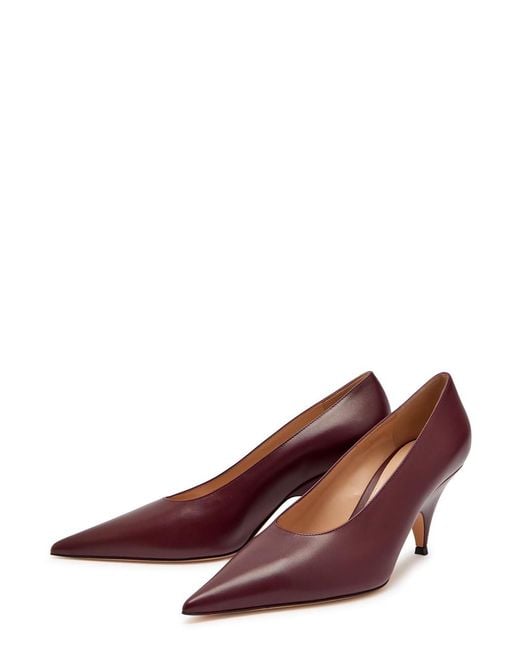 Gianvito Rossi Brown Sofia 75 Leather Pumps