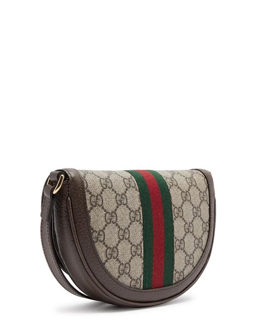 Gucci Ophidia gg Mini Monogrammed Saddle Bag in Grey Lyst UK
