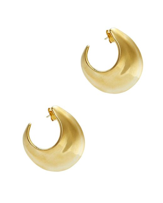 BY PARIAH Metallic Sabine Medium 14kt Vermeil Hoop Earrings