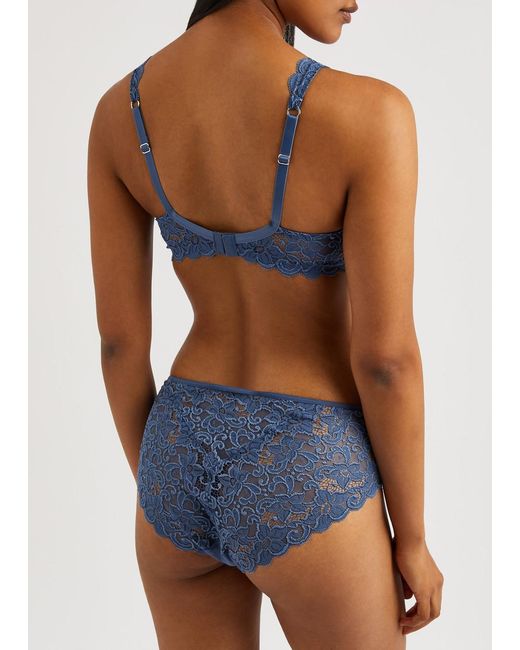 Hanro Blue Moments Panelled Lace Briefs