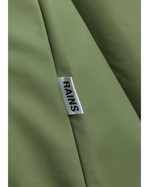 Rains Green Hooded Waterproof Jacket for men