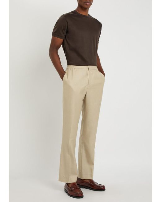 Raith Brown Luxe Mercerised Cotton T-Shirt for men