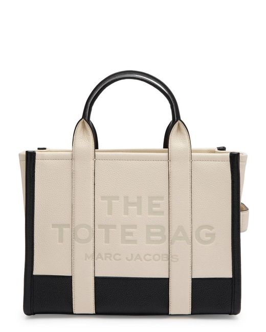Marc Jacobs Natural The Tote Medium Panelled Leather Tote