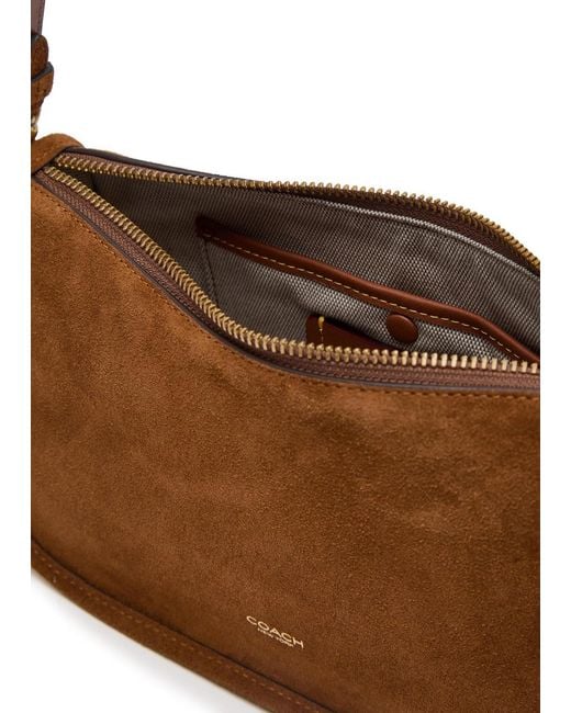 COACH Brown Waverly Suede Cross-Body Bag
