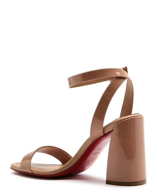 Christian Louboutin Brown Miss Sabina 85 Patent Leather Sandals
