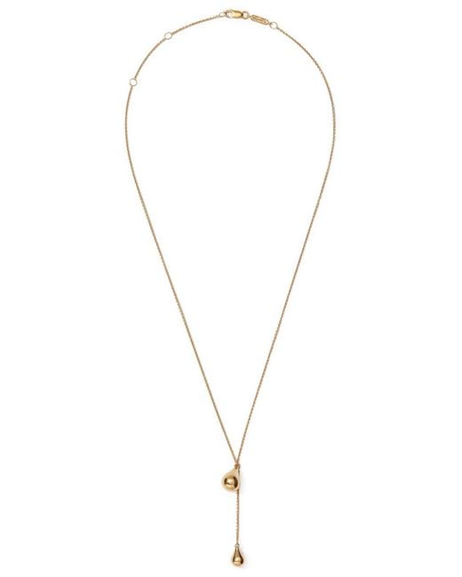 Otiumberg Metallic Lariat Pebble 14Kt Vermeil Necklace