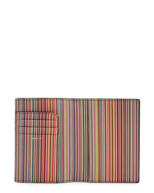 Paul Smith Black Logo Leather Passport Holder for men