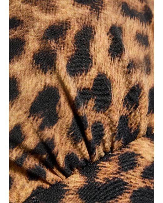 Melissa Odabash Brown Prague-Print Strapless Bikini Top
