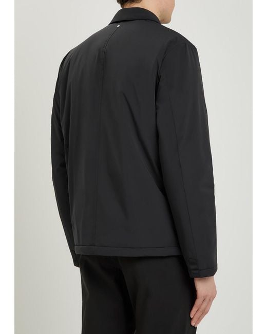 L'Estrange Black Hydrotech Padded Shell Jacket for men
