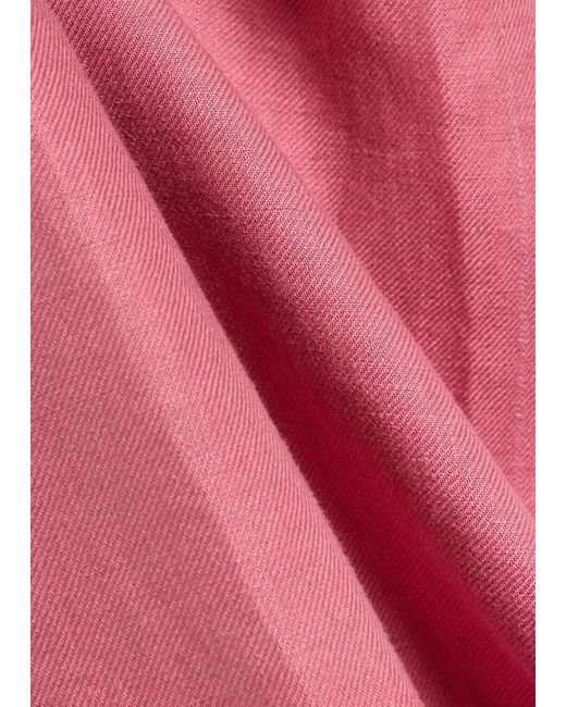 Giuliva Heritage Pink Lyra Linen Maxi Wrap Dress