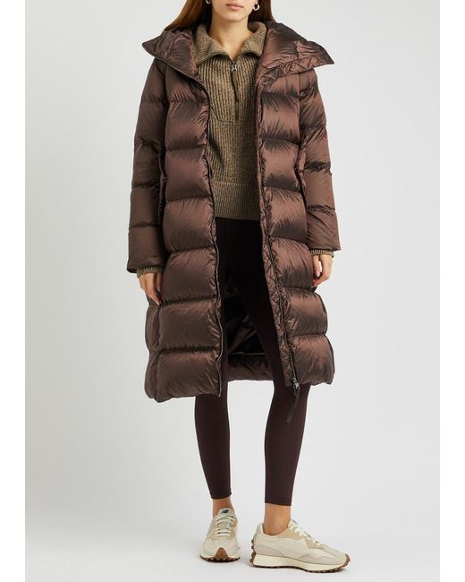 Varley Brown Payton Quilted Shell Coat