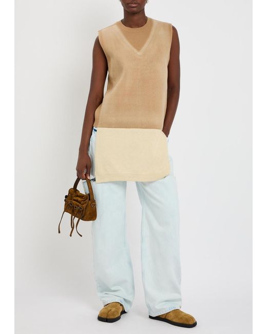 Maison Margiela Natural Fuse Colour-Blocked Wool Vest