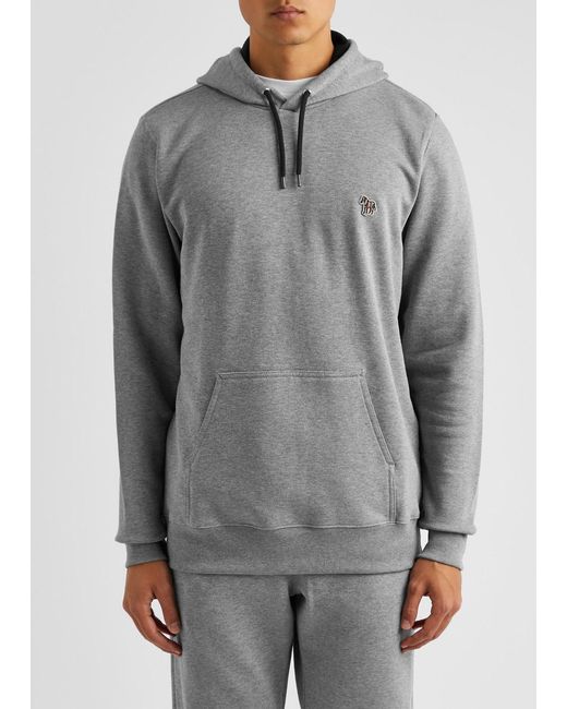 PS by Paul Smith Gray Logo Hooded Cotton Sweatshirt for men
