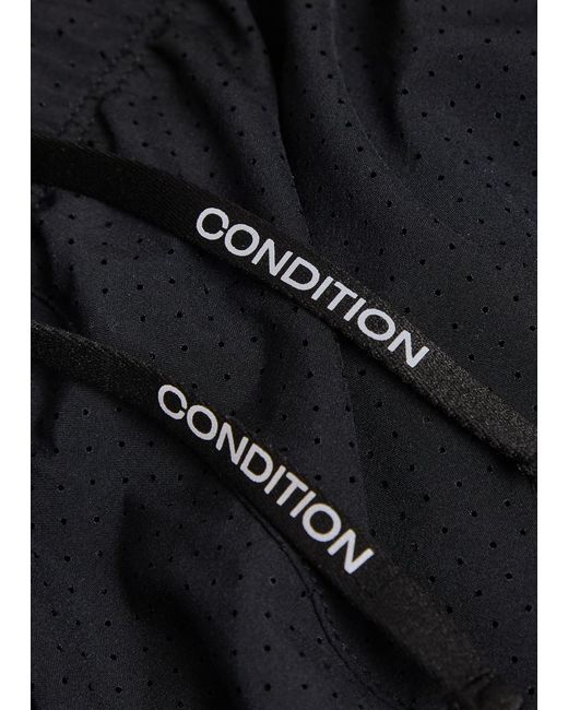 Condition Black Aero Perforated Stretch-Jersey Shorts for men