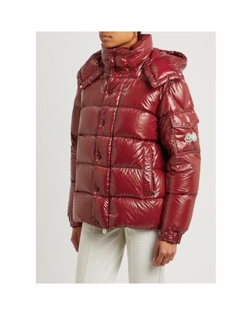 Moncler Red Extraordinary Forever Maya Quilted Shell Jacket
