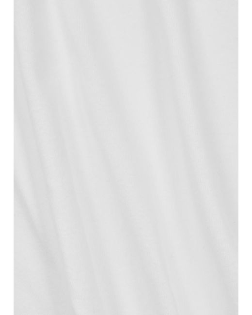 Agolde White Anya Cropped Cotton T-Shirt