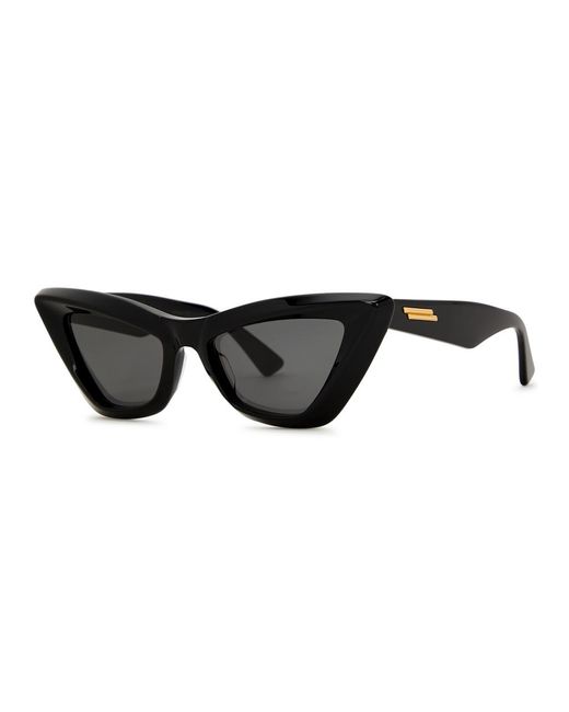Bottega Veneta Black Cat-eye Sunglasses